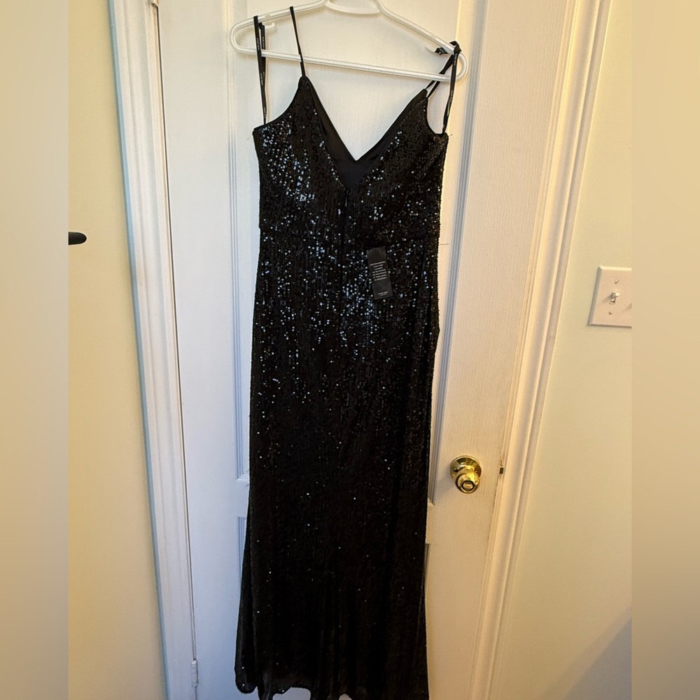 NWT Ever New Rosaleen Sequin Ruched Dress - Picture 7 of 9